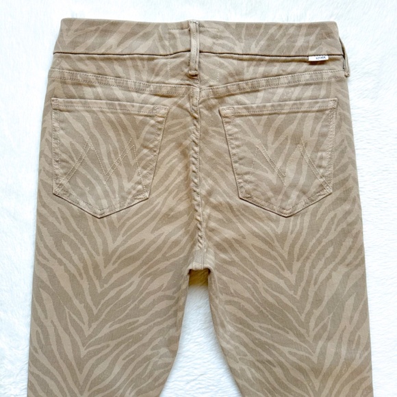 MOTHER The Looker Skinny Ankle Fray Cropped Sweet Stripes Stretch Jeans - Picture 10 of 11